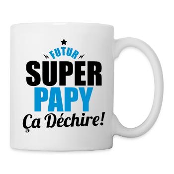 futur super papy ça dechire - Mug blanc - blanc - Droite