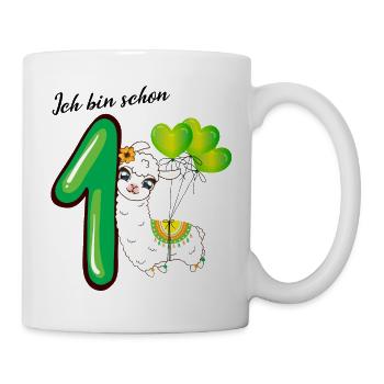 Erster Geburtstag Ich bin schon eins Babyparty - Tasse - Weiß - Rechts