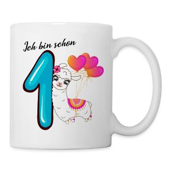 Erster Geburtstag Ich bin schon eins Babyparty - Tasse - Weiß - Rechts