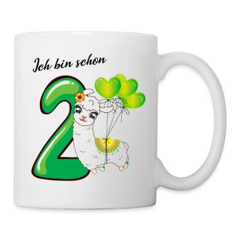 Zweiter Geburtstag Ich bin schon zwei Babyparty - Tasse - Weiß - Rechts