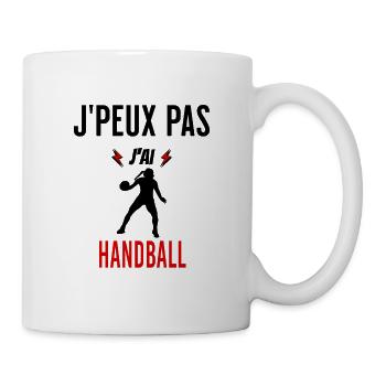 J'peux pas j'ai handball phrase humoristique - Mug blanc - blanc - Droite