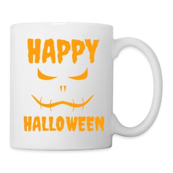 Happy Halloween Face - Tasse - Weiß - Rechts