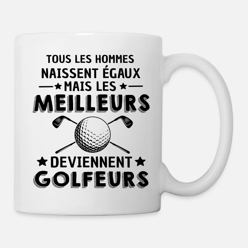 les meilleurs deviennent golfeurs / humour golf - Mug blanc - blanc