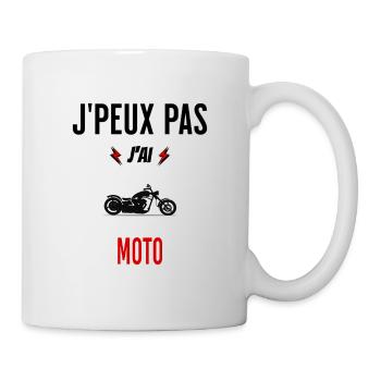 J'peux pas j'ai moto phrase humoristique - Mug blanc - blanc - Droite