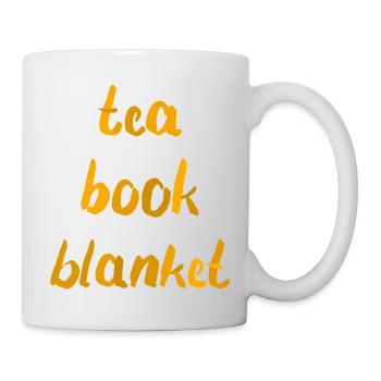 Livre de thé Couverture Lettrage jaune - Mug blanc - blanc - Droite