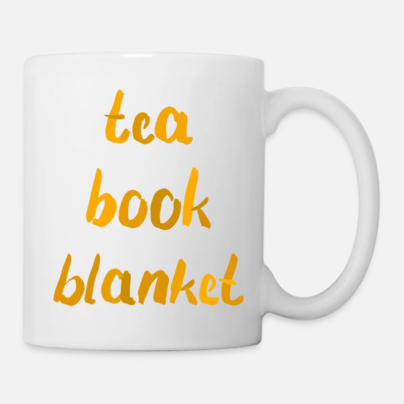Livre de thé Couverture Lettrage jaune - Mug blanc - blanc