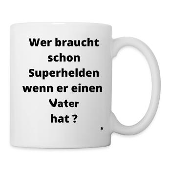 Superheld Vater - Tasse - Weiß - Rechts
