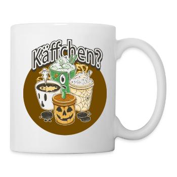 halloween Shirt lustig Kostüm kaffee - Tasse - Weiß - Rechts