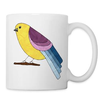 Oiseau - Mug blanc - blanc - Droite