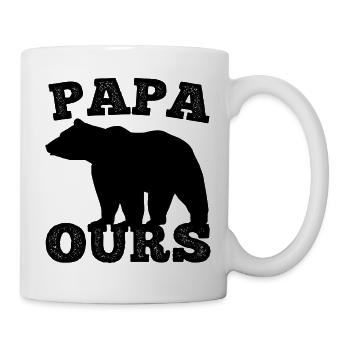 Papa ours humour papa cadeau fête des pères - Mug blanc - blanc - Droite