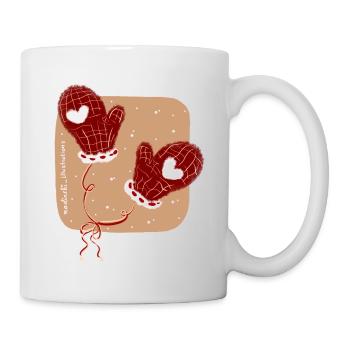 Gloves in winter - Mug - white - Right
