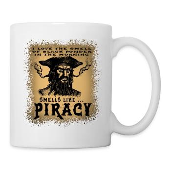 Piracy and black powder - Mug blanc - blanc - Droite