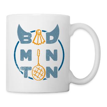 Badminton (Typo-Ball-Racket-Edition) - Mug - white - Right