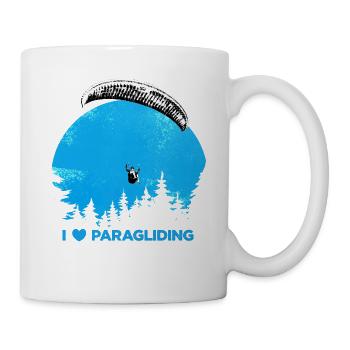 I ♥️ Parapente bleu - Mug blanc - blanc - Droite