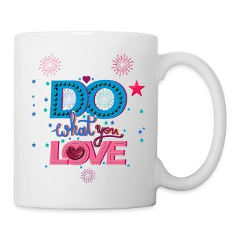Do what you love faites ce que vous aimez - Mug blanc - blanc - Droite
