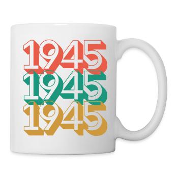 Anniversaire année 1945 / Vintage 1945 / Rétro 45 - Mug blanc - blanc - Droite