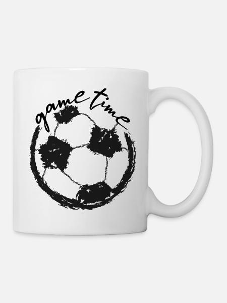 Spielzeit Fußball - Tasse - Weiß