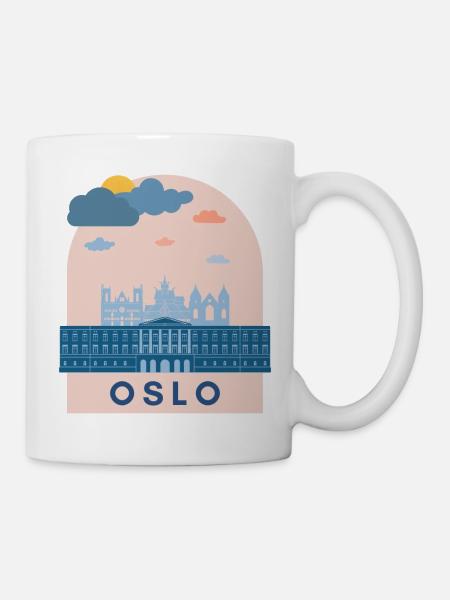 Norwegen Oslo Design Logo Europa Europe Norway - Mug - white