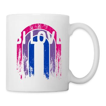 Bi Love Bisexual Couples Bi Pride Lovers LGBTQ - Mug blanc - blanc - Droite