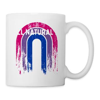 All Natural Bi Bisexuel LGBTQ Bi Pride LGBT - Mug blanc - blanc - Droite