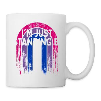 Je suis juste debout Bi Bisexuel Dictons Bi Fierté - Mug blanc - blanc - Droite