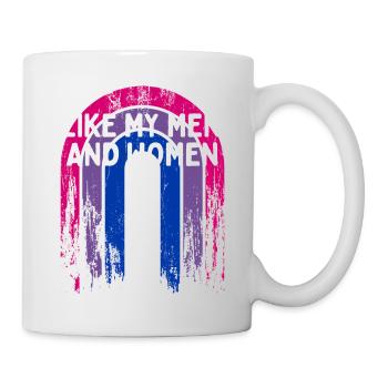 J’aime ma fierté bisexuelle LGBTQ Bi hommes et femmes - Mug blanc - blanc - Droite