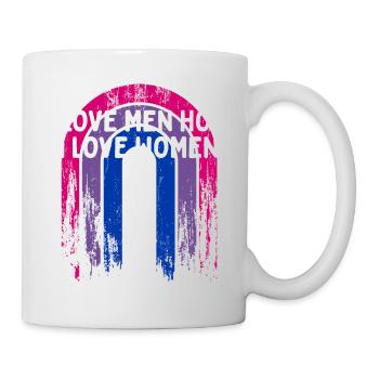 I Love Men How I Love Women Bisexual LGBTQ Bi - Mug - white - Right