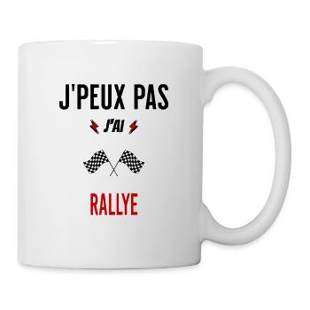 J'peux pas j'ai rallye phrase humoristique - Mug blanc - blanc - Droite