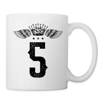 5 Number crown - Mug - white - Right