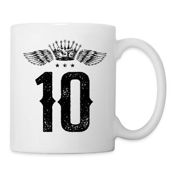 10 Couronne numérique - Mug blanc - blanc - Droite