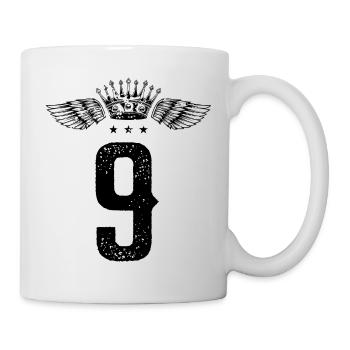 9 Zahl Krone - Tasse - Weiß - Rechts