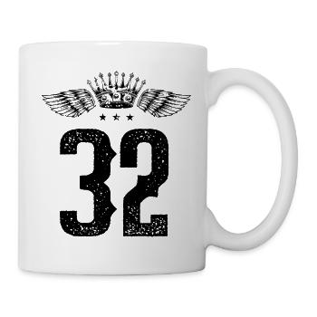 32 Number crown - Mug - white - Right