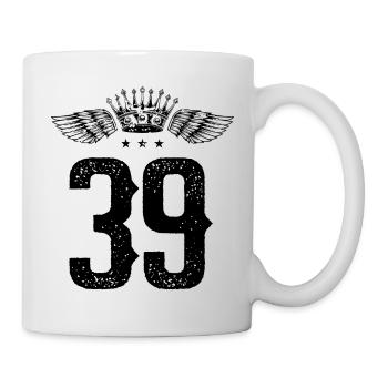 39 Number crown - Mug - white - Right