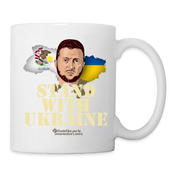 Ukraine Illinois Selenskyj Unterstützer Merch - Tasse - Weiß - Rechts