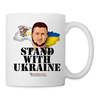 Zelensky Illinois Stand with Ukraine - Mug - white - Right