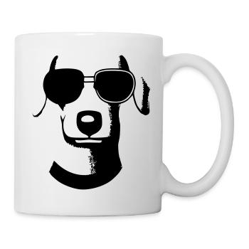 Dachshund Dog Dogs Sunglasses Cool Vector 4 - Mug - white - Right