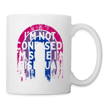 I'm Sure I'm Bisexual Bi Positivity Bi Pride - Mug - white - Right