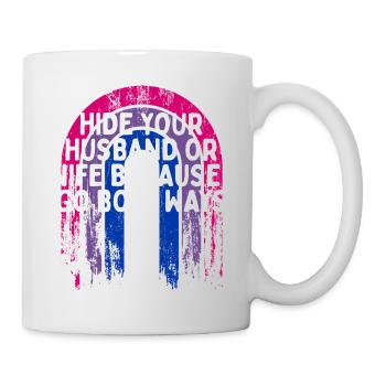Je vais dans les deux sens Bisexuel LGBTQ Bi Pride Sarcastique - Mug blanc - blanc - Droite