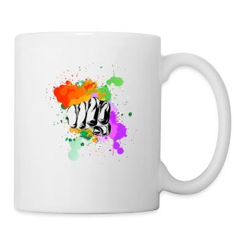 Regenbogen Faust - Tasse - Weiß - Rechts