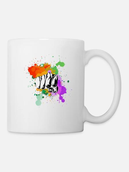 Regenbogen Faust - Tasse - Weiß