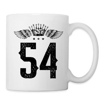 54 Couronne numérique - Mug blanc - blanc - Droite