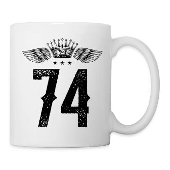 74 Nombre de couronnes - Mug blanc - blanc - Droite