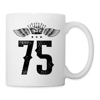 75 Number crown - Mug - white - Right
