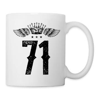 71 Couronne numérique - Mug blanc - blanc - Droite