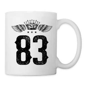 83 Couronne numérique - Mug blanc - blanc - Droite