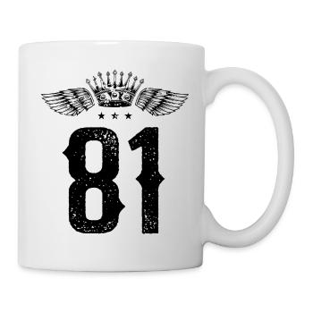 81 Number crown - Mug - white - Right