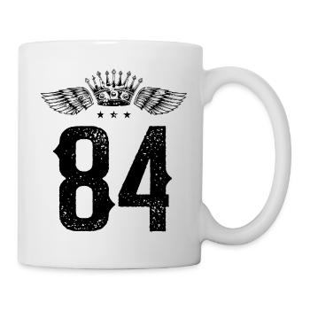 84 Couronne numérique - Mug blanc - blanc - Droite