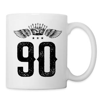 90 Number crown - Mug - white - Right