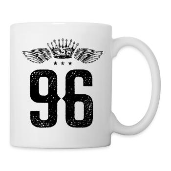 96 Couronne numérique - Mug blanc - blanc - Droite