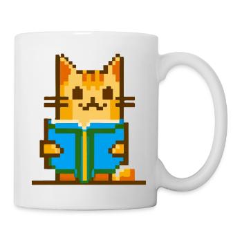 Pixelgrafik für rote Katzen - Tasse - Weiß - Rechts